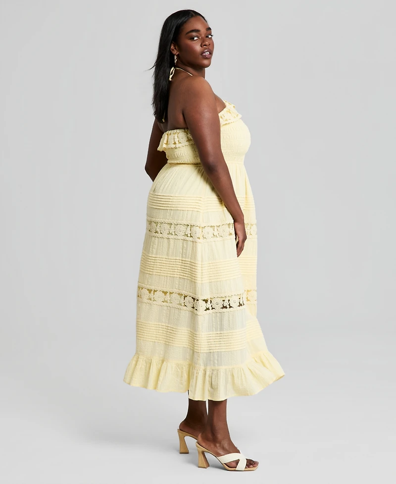 And Now This Trendy Plus Cotton Lace Maxi Dress, Exclusively at Macy's