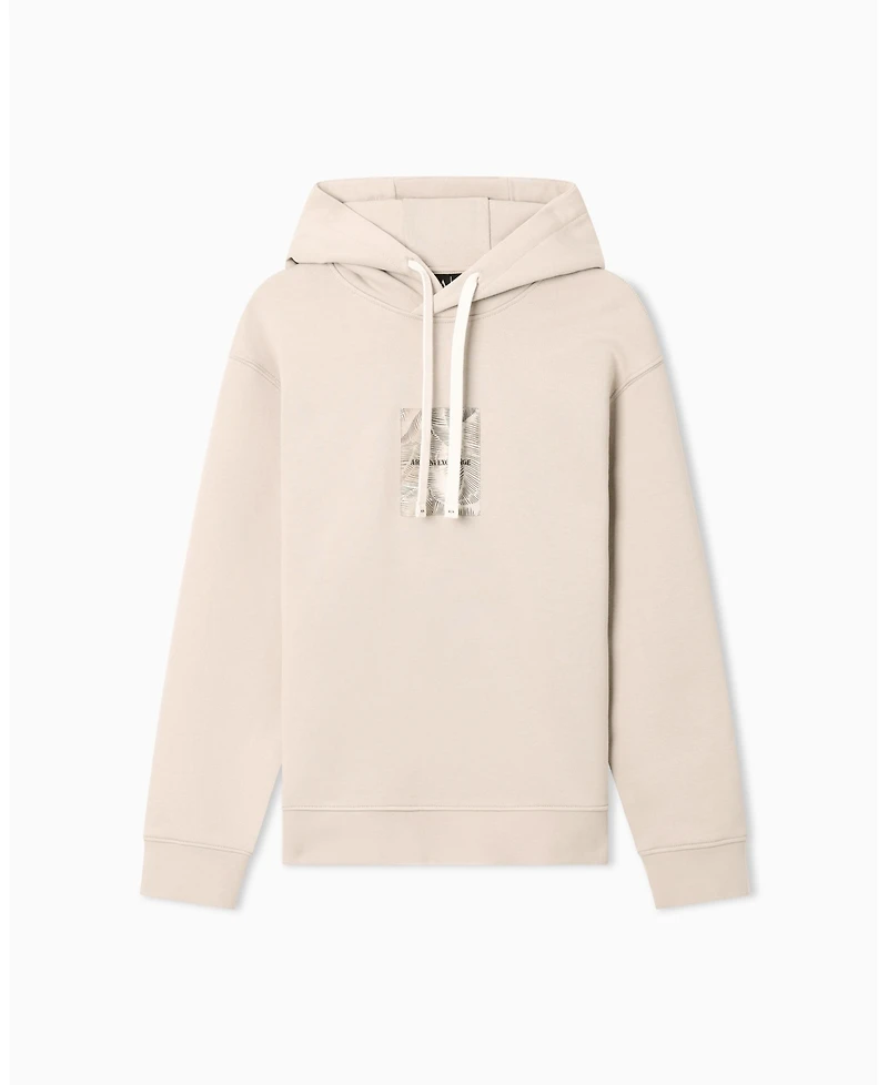 A|X Armani Exchange Men's Ibiza X Box Leaf Logo Hoodie