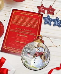 Designocracy by Dona Gelsinger Cowboy Snowman Ornament, Set of 2