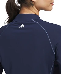 adidas Women's Quarter-Zip Mock Polo Shirt