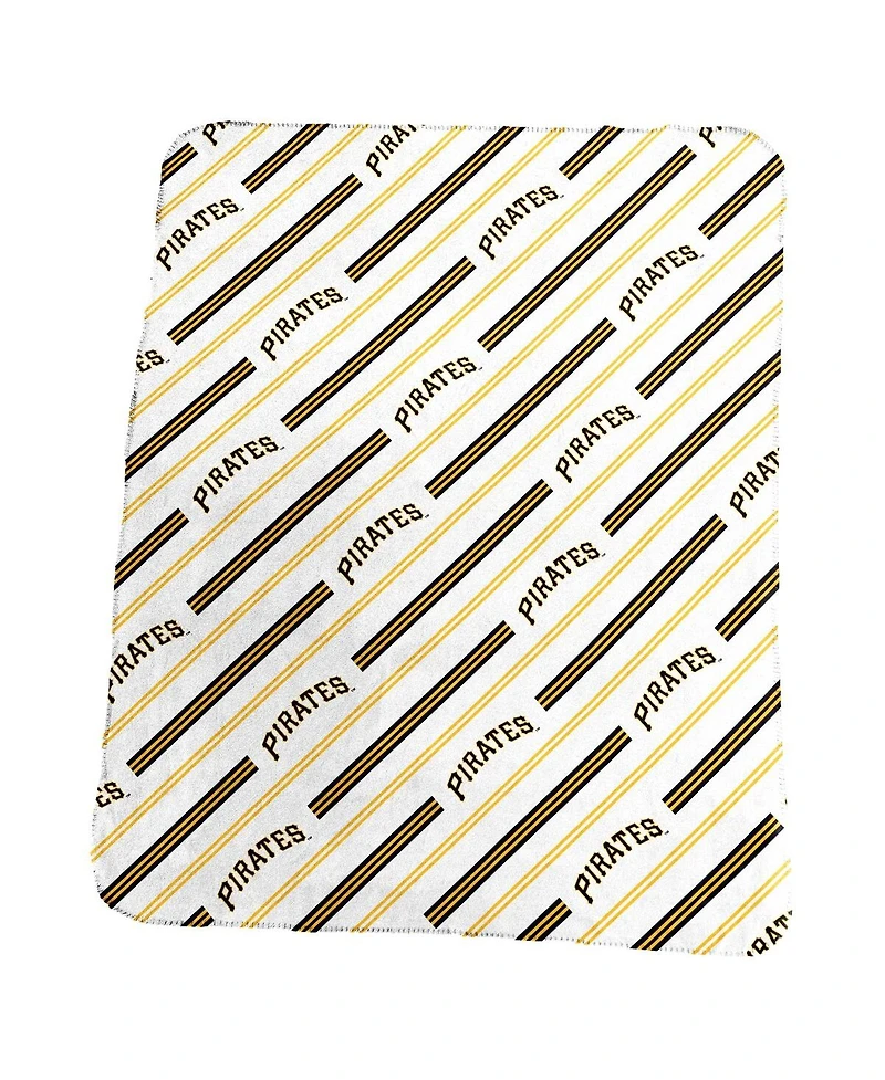 Logo Brands Pittsburgh Pirates 50" x 60" Classic Vertical Stripe Fleece Throw Blanket