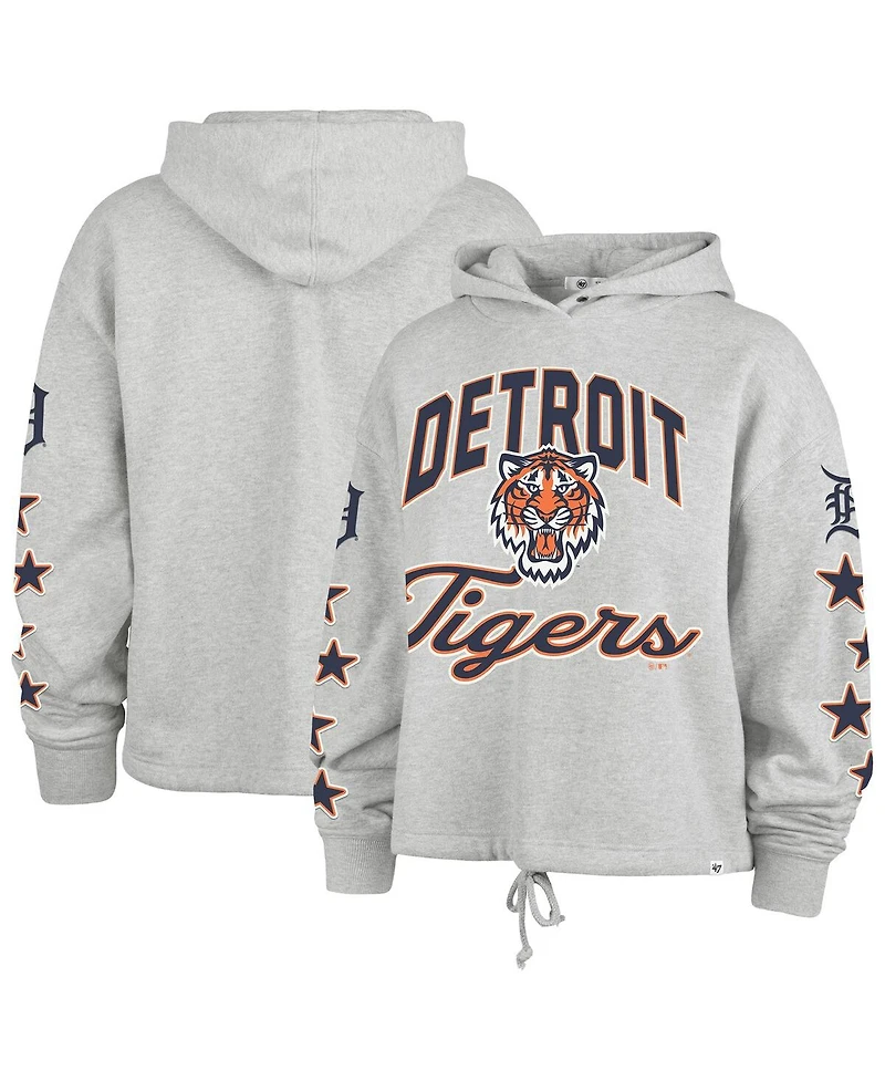 '47 Brand Women's Heather Gray Detroit Tigers Plus Starry Eye Hoodie