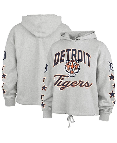 '47 Brand Women's Heather Gray Detroit Tigers Plus Starry Eye Hoodie