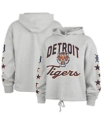 '47 Brand Women's Heather Gray Detroit Tigers Plus Starry Eye Hoodie