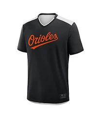Fanatics Men's Black Baltimore Orioles Walk Off V-Neck T-Shirt
