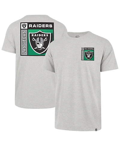 '47 Brand Men's Gray Las Vegas Raiders Chrome Plate Franklin T-Shirt