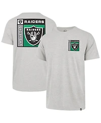 '47 Brand Men's Gray Las Vegas Raiders Chrome Plate Franklin T-Shirt