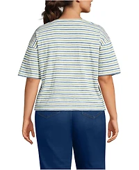 Lands' End Plus Short Sleeve Slub Jersey T-Shirt