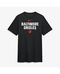 Nike Men's Heather Black Baltimore Orioles Stacked Tri-Blend T-Shirt