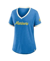 Fanatics Women's Royal Seattle Mariners Cooperstown Collection Vintage Play V-Neck T-Shirt