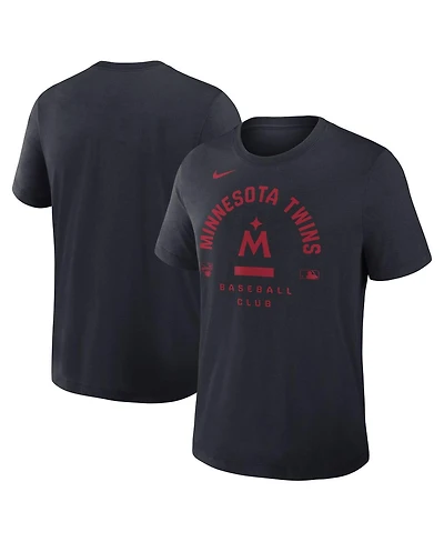 Nike Men's Navy Minnesota Twins Authentic Collection Early Work Tri-Blend Dri-fit T-Shirt