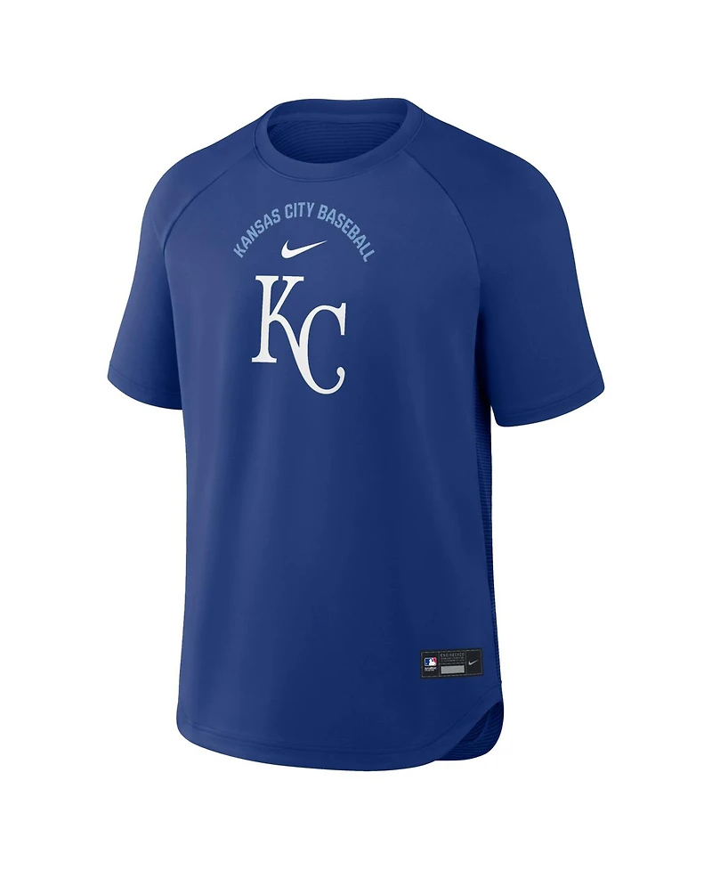 Nike Men's Royal Kansas City Royals Authentic Collection Batting Practice Pre-Game Raglan Dri-fit T-Shirt