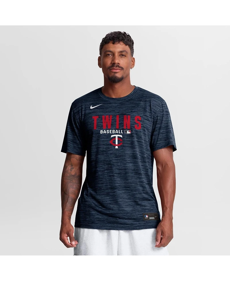 Nike Men's Navy Minnesota Twins Authentic Collection Velocity Dri-fit T-Shirt