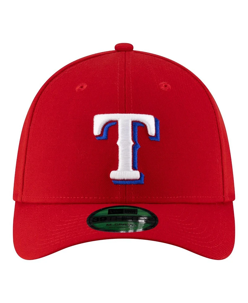 New Era Men's Red Texas Rangers Player Replica 39THIRTY M-Crown Flex Hat