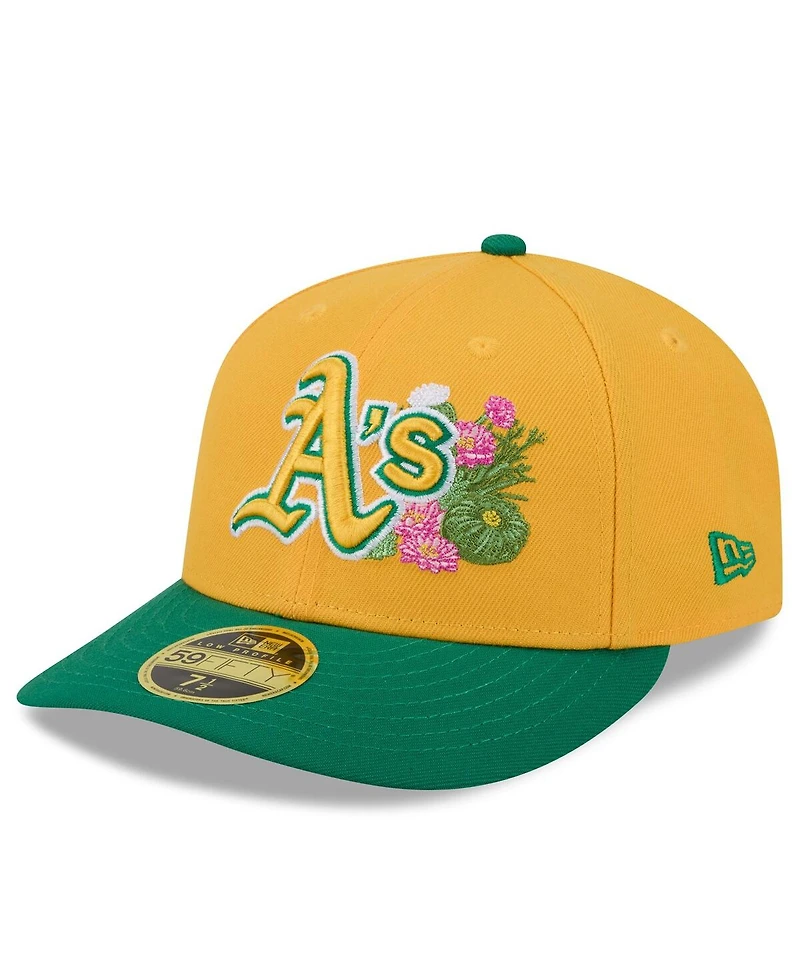 New Era Men's Gold/Green Athletics 2026 Spring Training Low Profile 59FIFTY Fitted Hat