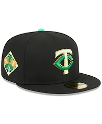 New Era Men's Black Minnesota Twins 2026 St. Patrick's Day 59FIFTY Fitted Hat