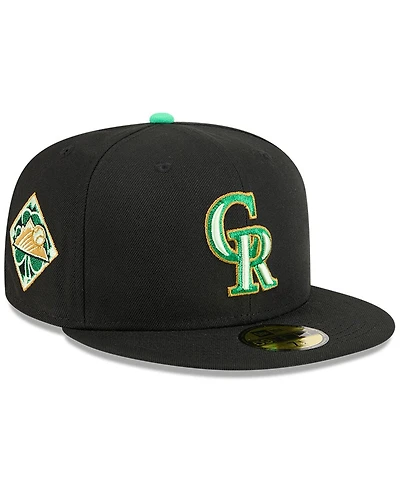 New Era Men's Black Colorado Rockies 2026 St. Patrick's Day 59FIFTY Fitted Hat