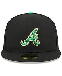 New Era Men's Black Atlanta Braves 2026 St. Patrick's Day 59FIFTY Fitted Hat