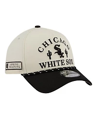 New Era Men's Cream Chicago White Sox 2026 Spring Training Fan Pack Rope A-Frame 9FORTY Adjustable Hat
