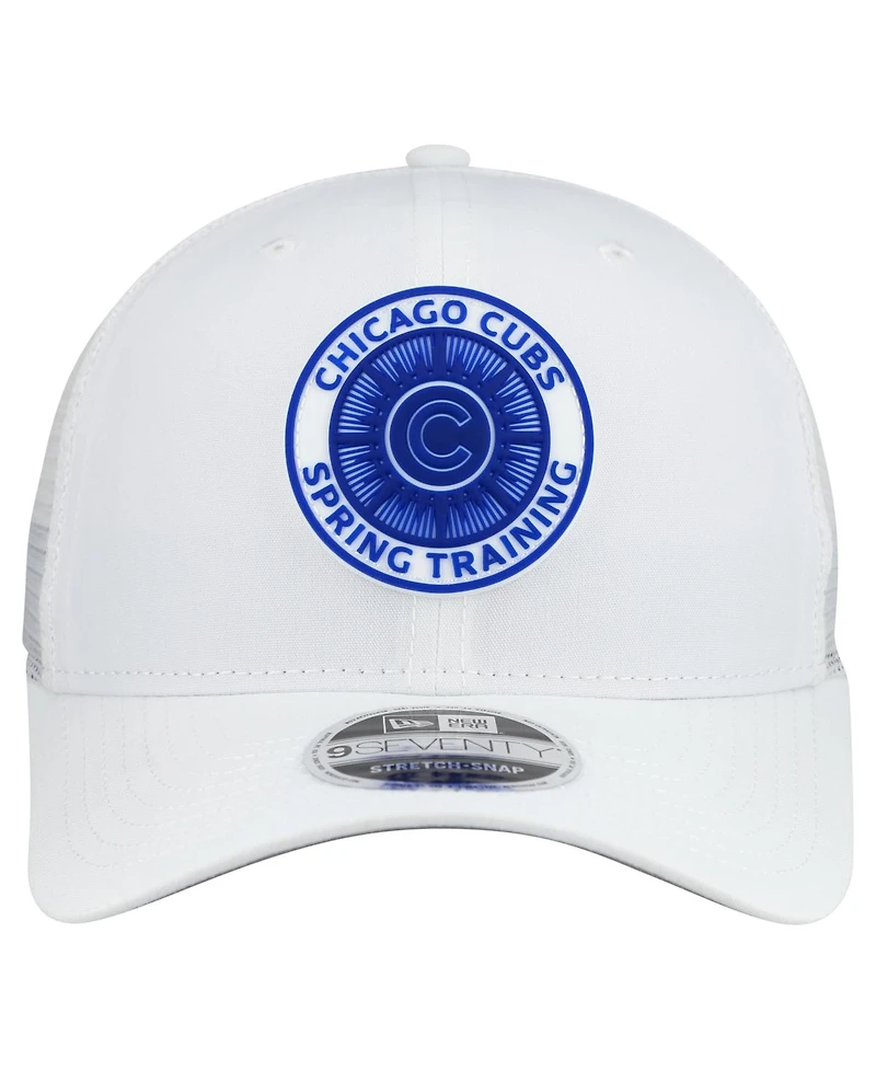 New Era Men's White Chicago Cubs 2026 Spring Training Fan Pack 9SEVENTY Adjustable Trucker Hat