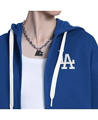 Starter Women's Royal/Heather Gray Los Angeles Dodgers Wishbone Full-Zip Hoodie