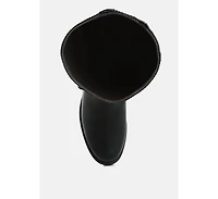 Kiang Metal Chain Link Detail Calf Boots