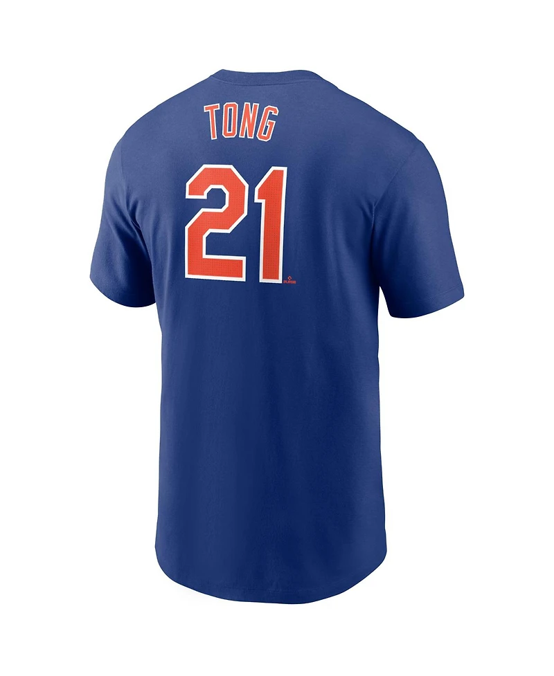 Nike Men's Jonah Tong Royal New York Mets Fuse Name Number T-Shirt