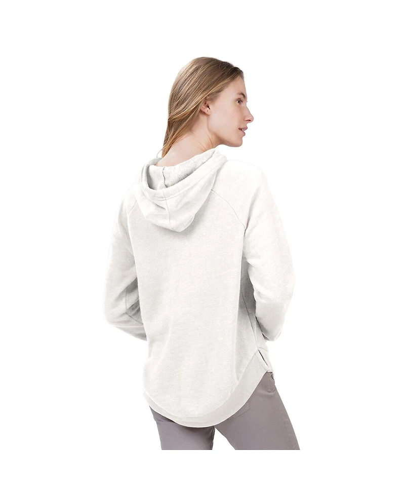 G-iii 4Her by Carl Banks Women's Cream Los Angeles Dodgers Ice Angel Raglan Fleece Hoodie