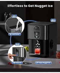 Antarctic Star Countertop Nugget Ice Maker with Dispenser, 44 lbs. Daily Capacity