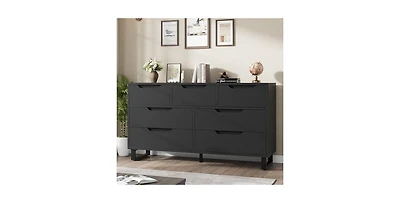 gaomon 7 Dresser for Bedroom, Wide Dresser, Freestanding Horizontal Drawer with Storage