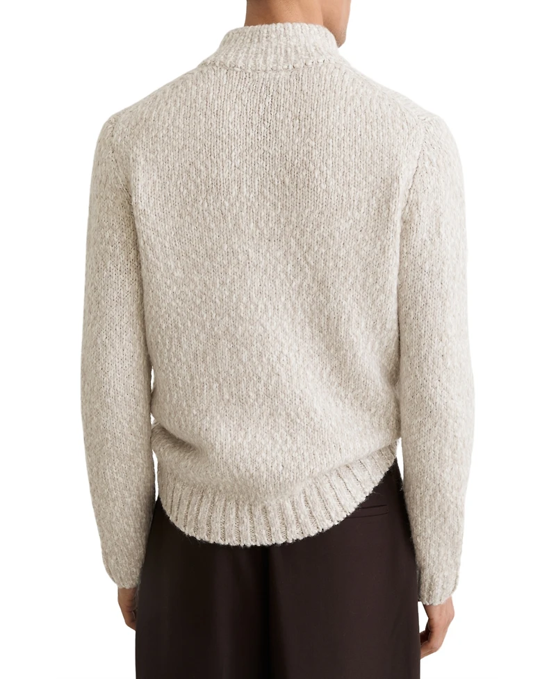 Reiss Men's Marled Half-Zip Knitted Jumper with Wool