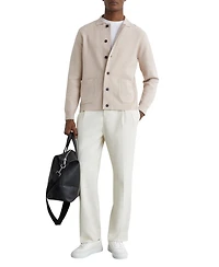Reiss Men's Collared Button-Through Cardigan