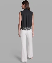 Bcbg Women's Sleeveless Tie-Neck Top