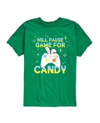 Instant Message Boys' 8-20 Pause For Candy Short-Sleeve Graphic T-Shirt