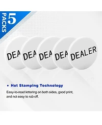 Gse Games & Sports Expert 5 packs 2" Casino Texas Hold em Poker Game Dealer Puck for Gambling Card Games,Texas Hold