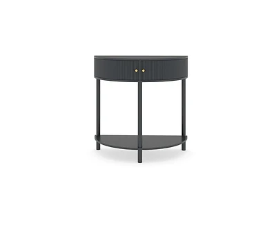 sumyeg 31.5" Corner Cabinet Side Table with 2 Storage Drawers and Bottom Shelf