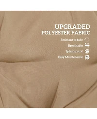 Outsunny Indoor Outdoor Chair Cushions with Back, Pillows