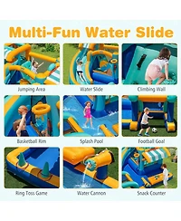 Mecale Inflatable Water Slide Bounce House Jump Castle with 735W Blower Included
