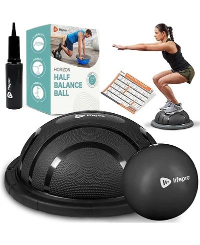 Lifepro Half Balance Ball Trainer – Stability Balance Ball for Exercise, Non-Slip Balance Workout Equipment for Home Gym Balance Training