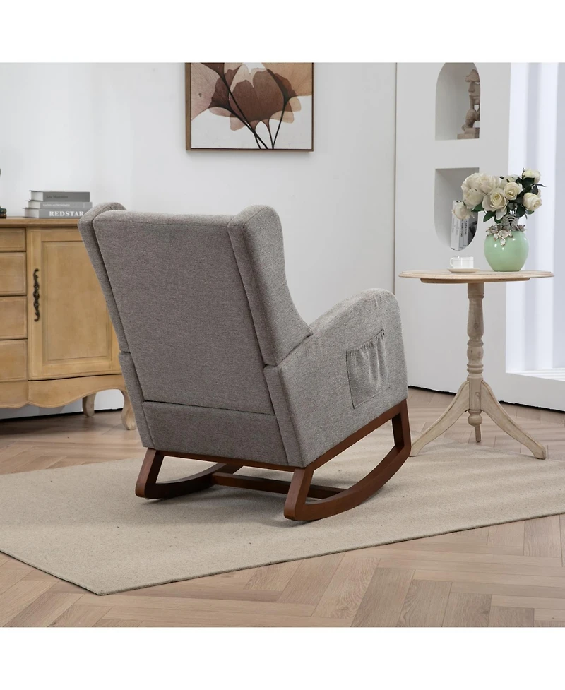Streamdale Furniture Modern Rocking Chair with Footrest