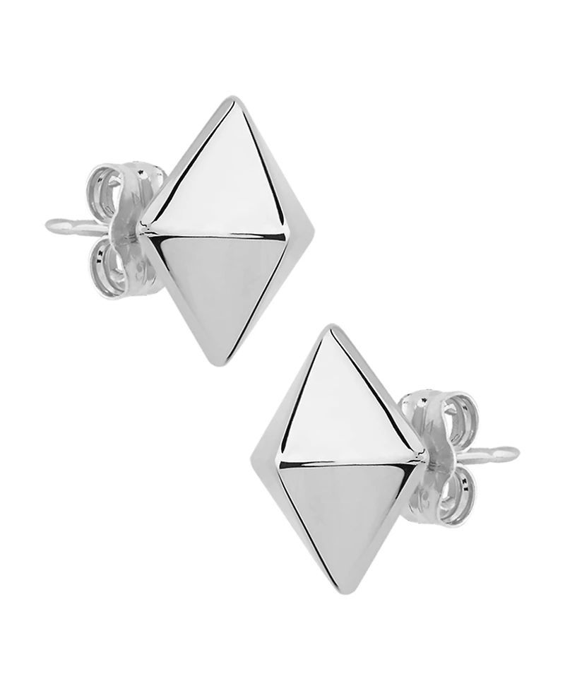 Pyramid Stud Earrings 14k Gold, White or Rose Gold