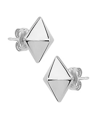 Pyramid Stud Earrings 14k Gold, White or Rose Gold