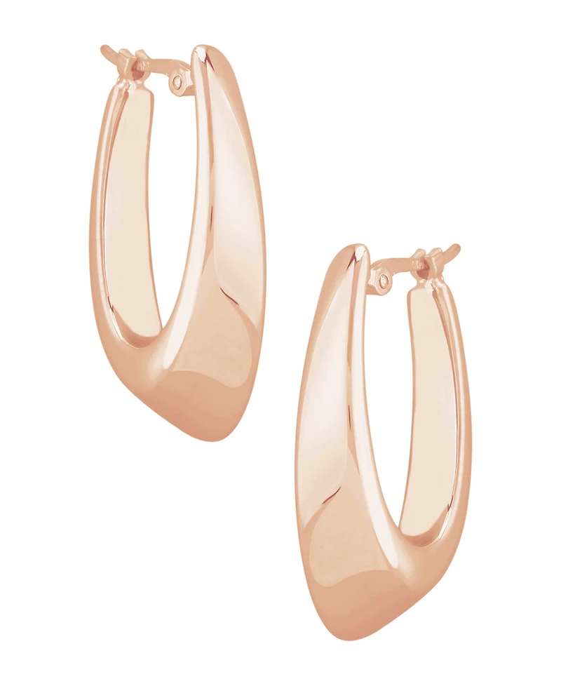 14k Gold Earrings, Visor Earrings