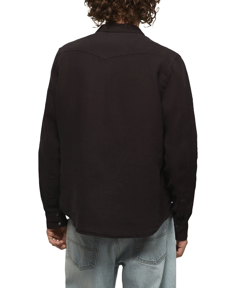 Lucky Brand Men's Spread Collar Western Shirt