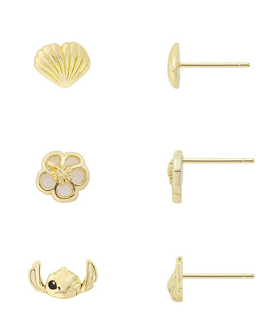 Disney Stitch Mother of Pearl Trio Earring Set