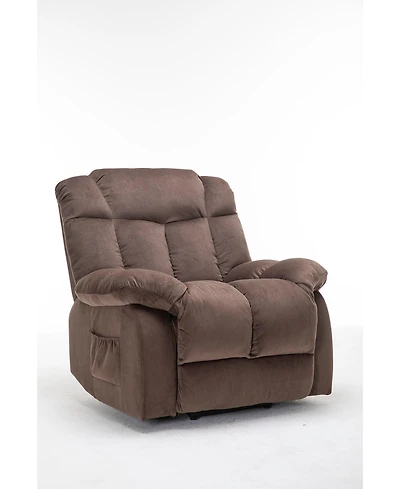 Clihome Power Lift Recliner Chair for Elderly- Heavy Duty and Safety Motion Reclining Mechanism-Fabric Sofa Living Room Chair,Light Camel