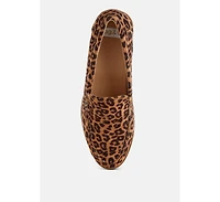 Cacani Leopard Print Heeled Loafers