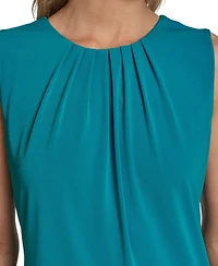 Calvin Klein Women's Sleeveless Pleated Neck Camisole Top