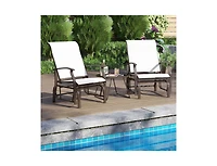 Slickblue Patio Glider Chair Set of 2 with Ergonomic Seat and Back
