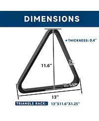 Gse Games & Sports Expert Solid Wood 8-Ball Triangle Ball Rack for 2-1/4" Pool Balls, Billiard Table
